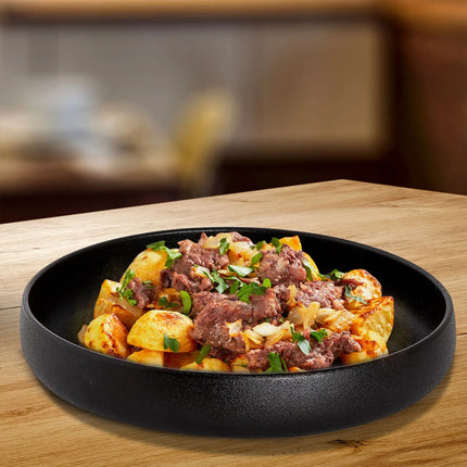 GGM Gastro (12 pcs) UNIVERSE | Deep Plate - Porcelain - Ø210mm - Black