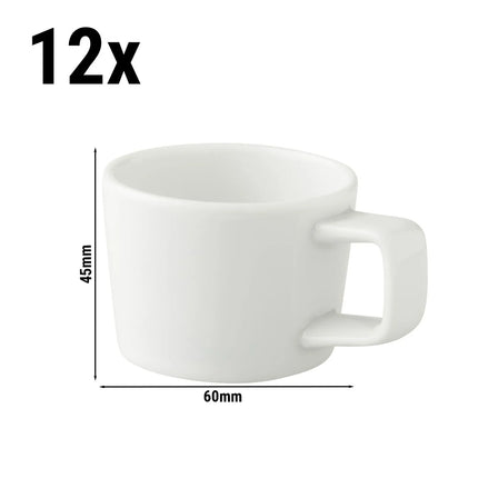 GGM Gastro (12 pcs) WHITE DELIGHT | Espresso Cup - 70ml - White