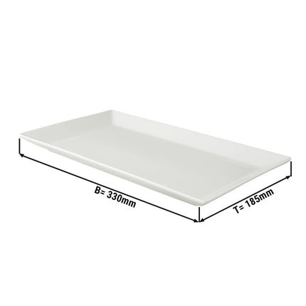 GGM Gastro (12 pcs) WHITE DELIGHT - Rectangular Plate - 12-piece set - 330x185mm - White