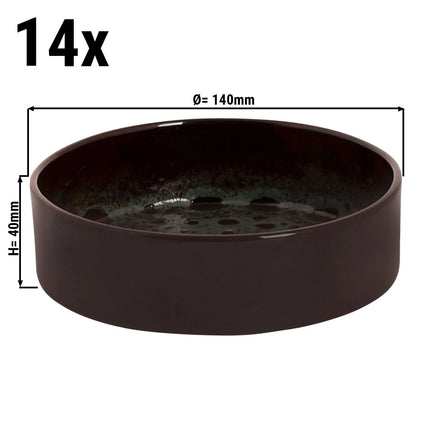 GGM Gastro (14 pcs) TURKEY - Tapas Oven Dish - Ø140mm - Brown / Blue