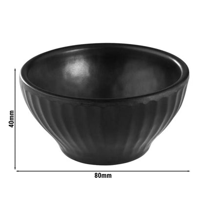 GGM Gastro (144 pcs) Dipping Pot - AIKO - Melamine - 70ml - round - Ø80mm - Black