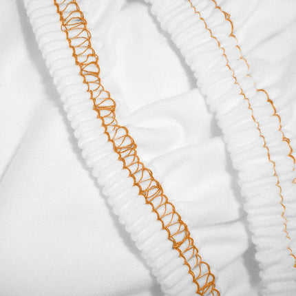 GGM Gastro (15 pcs) Jersey Fitted Sheet - 100x200cm - White / Orange