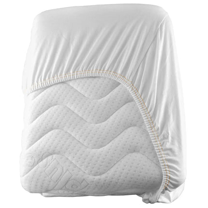 GGM Gastro (15 pcs) Jersey Fitted Sheet - 100x200cm - White / Orange