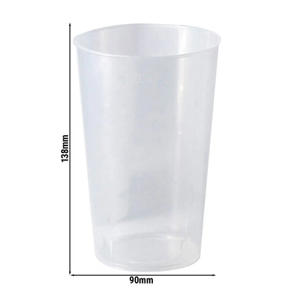 GGM Gastro (150 pcs) Polycarbonate Cup (reusable) - Stacking - 500ml - Ø 90mm - Clear