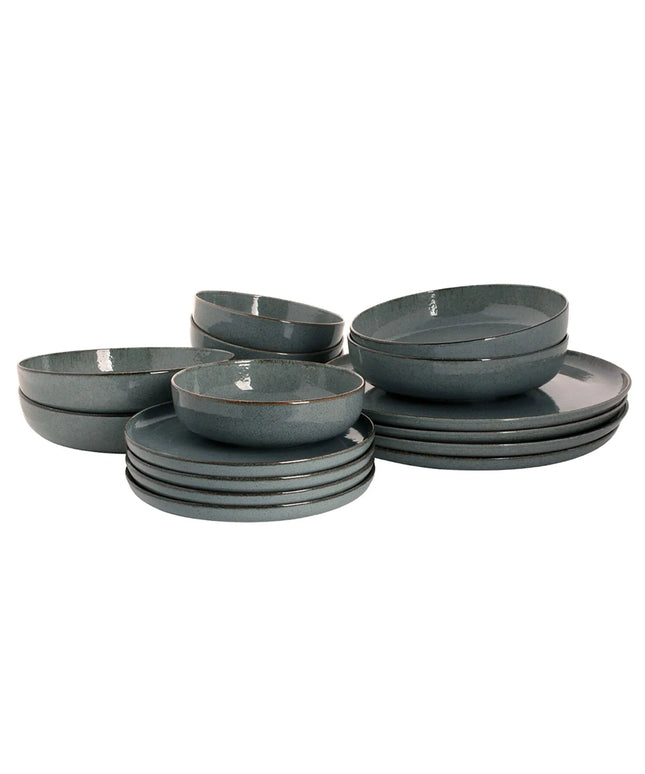GGM Gastro (16 pcs) ANTIGO | Crockery set - Porcelain - Ø150/Ø190/Ø280mm - Blue