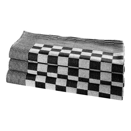 GGM Gastro (180 pcs) Dishcloth made of Cotton - 65x65cm - Black / White checked