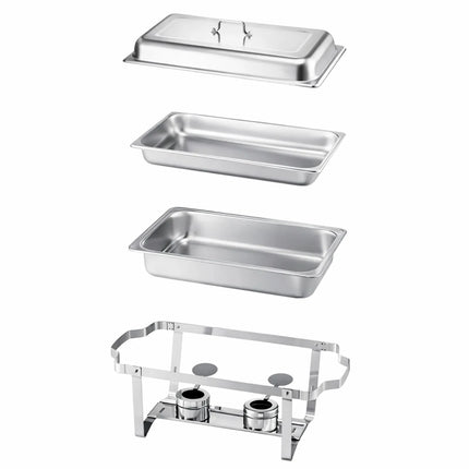 GGM Gastro (2 pcs) Chafing Dish - GN 1/1 - with Lid & stainless steel legs
