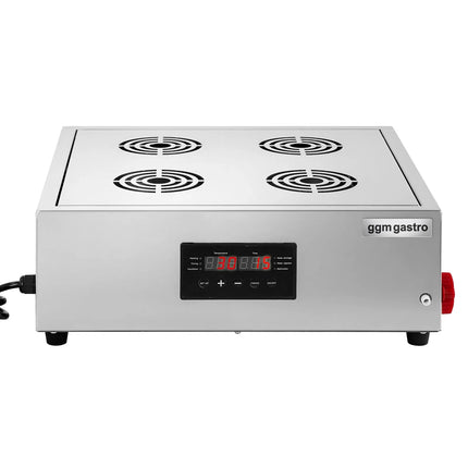 GGM Gastro (2 pcs) - Commercial Dim Sum & Dumpling Steamer - 2.5kW - Digital - incl. 32 Bamboo Baskets & 8 Lids