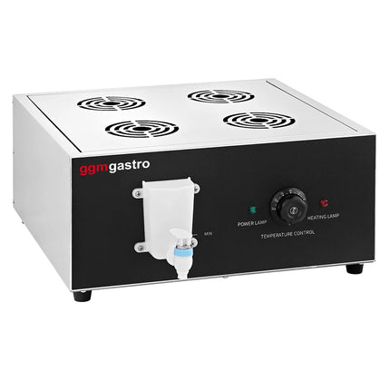 GGM Gastro (2 pcs) - Commercial Dim Sum & Dumpling Steamer - 2.5kW - Manual - incl. 32 Bamboo Baskets & 8 Lids