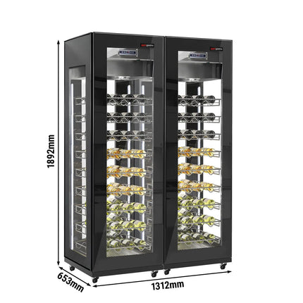 GGM Gastro (2 pcs) Commercial Wine Fridge - Dual Zone - 400L - max. 162 bottles