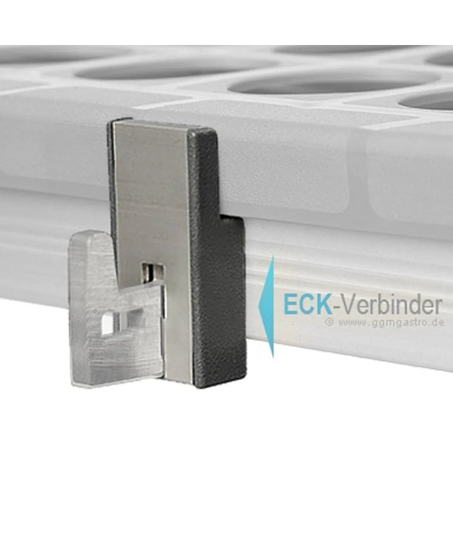 GGM Gastro (2 pcs) Corner Connector - 53x58mm - for SILAS shelving systems