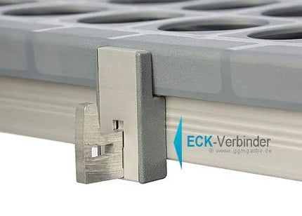 GGM Gastro (2 pcs) Corner Connector - 53x58mm - for SILAS shelving systems