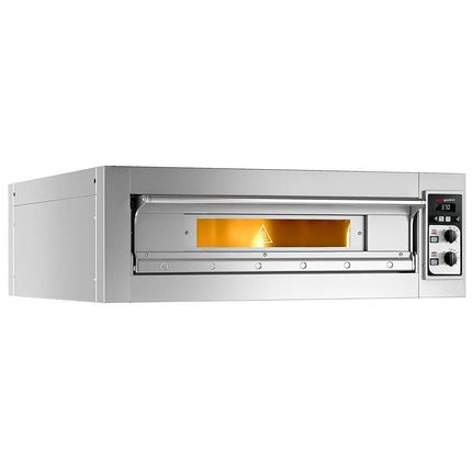 GGM Gastro (2 pcs) Electric Deck Pizza Oven - Single Deck - Refractory Stone Deck - 9 - Ø 33cm (33 cm) - Mechanical Controls - up to 400°C