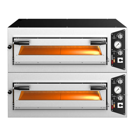 GGM Gastro (2 pcs) Electric Deck Pizza Oven - Single Deck - Refractory Stone Deck - 4 - Ø 35cm (35.1 cm) - Mechanical Controls - up to 450°C