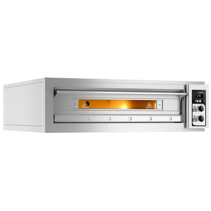 GGM Gastro (2 pcs) Electric Deck Pizza Oven - Twin Deck - Refractory Stone Deck - 6+6 - Ø 33cm (33 cm) - Mechanical Controls - up to 400°C