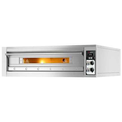 GGM Gastro (2 pcs) Electric Deck Pizza Oven - Twin Deck - Refractory Stone Deck - 6+6 - Ø 33cm (33 cm) - Mechanical Controls - up to 400°C