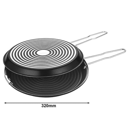 GGM Gastro (2 pcs) Frying Pan Set - Aluminium - Ø 320mm - Height: 60mm - Non-stick - suitable for gas, ceramic and electric hobs - 2-piece