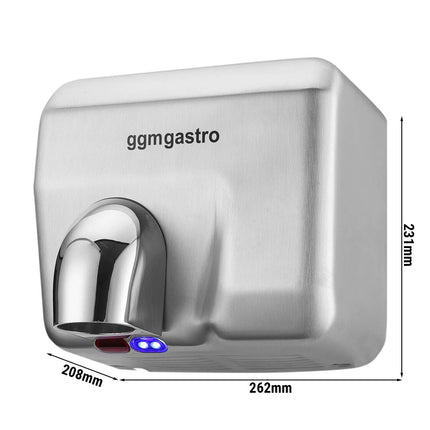 GGM Gastro (2 pcs) Hand Dryer with Sensor - Matt Black Stainless Steel