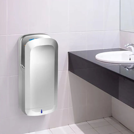 GGM Gastro (2 pcs) Hand Dryer with Sensor & UV Light - Matt Black Stainless Steel