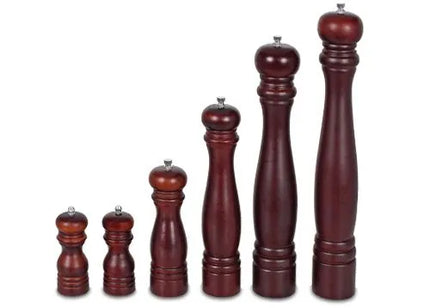 GGM Gastro (2 pcs) Salt & Pepper Mills - Wood - Steel Grinding Mechanism - Height: 460 mm - Brown