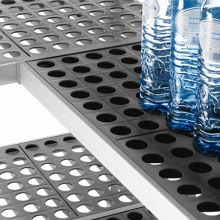 GGM Gastro (2 pcs) Shelf Panel Set - 1570x560mm - Grey Polymer - Per unit load capacity: 600kg
