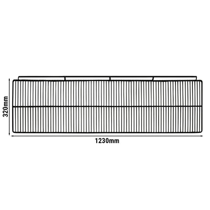 GGM Gastro (2 pcs) Wire shelf - Plasticised - 1230x320mm - Black - for BKTLG320S & BKTG320S