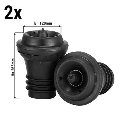 GGM Gastro (2 pieces) Wine & Champagne Bottle Closure – Black - Plastic