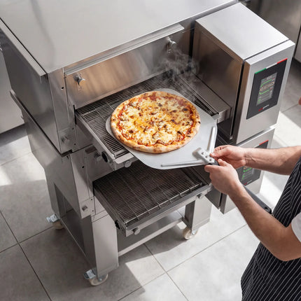 GGM Gastro (2 Units) Commercial Electric Conveyor Oven – 980 x 1300 mm – Touch Control – 400 mm Belt Width – incl. Stand