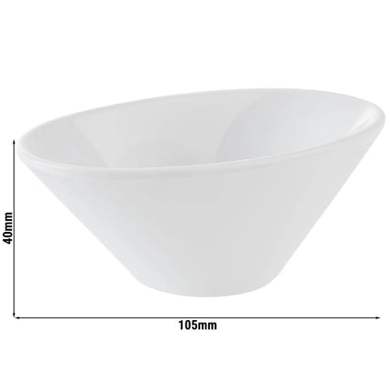 GGM Gastro (20 pcs) Bowl - MINI - Melamine - 70ml - 105x60mm - Depth: 40mm - White