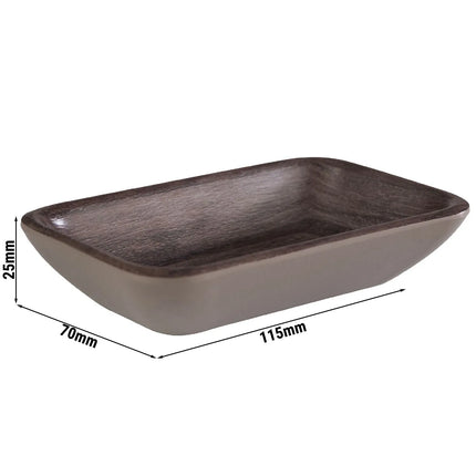GGM Gastro (20 pcs) Bowl - OAK - Melamine - 0.10L - 115x70mm - Depth: 25mm - Brown