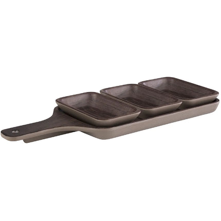 GGM Gastro (20 pcs) Bowl - OAK - Melamine - 0.10L - 115x70mm - Depth: 25mm - Brown