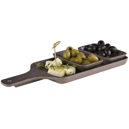 GGM Gastro (20 pcs) Bowl - OAK - Melamine - 0.10L - 115x70mm - Depth: 25mm - Brown