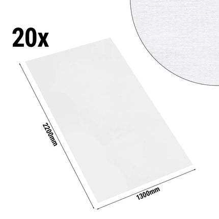 GGM Gastro (20 pcs) Damask Tablecloth Tessin Atlas - Satin Band - 130x220cm - White