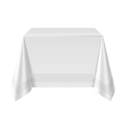 GGM Gastro (20 pcs) Damask Tablecloth Tessin Atlas - Satin Band - 130x220cm - White