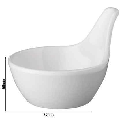 GGM Gastro (20 pcs) Dipping Pot - GOURMET - Melamine - 50ml - round - Ø70mm - White