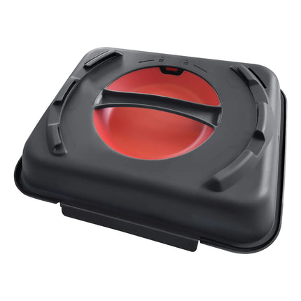 GGM Gastro (20 pcs) Lunch Box - 600ml - 2-Compartment - Anthracite Grey/Red