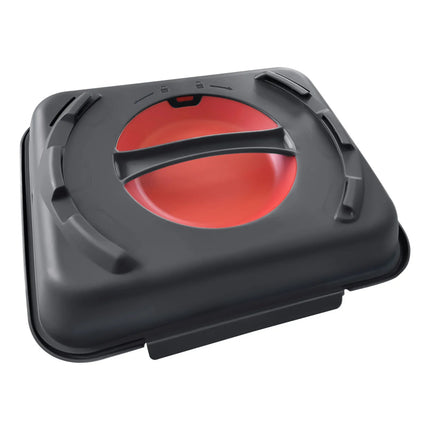 GGM Gastro (20 pcs) Lunch Box - 600ml - 2-Compartment - Anthracite Grey/Red