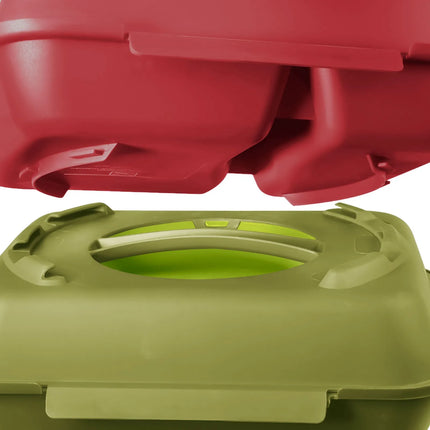 GGM Gastro (20 pcs) Lunch Box - 600ml - 2-Compartment - Raspberry Red/Old Rose