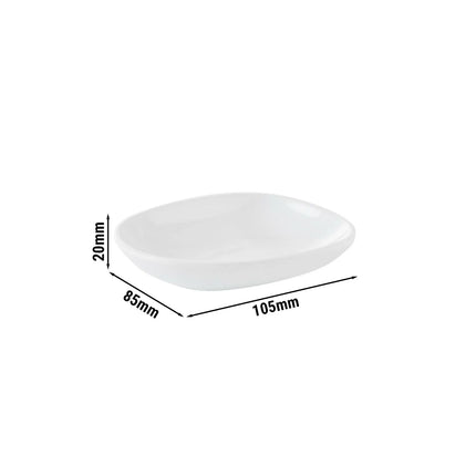 GGM Gastro (20 pcs) MINI | Canapé Plate - Melamine - 105x85mm - White