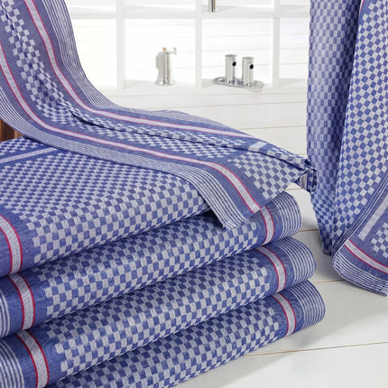 GGM Gastro (200 pcs) Tea towel made of Cotton Checked - 50x100cm - Blue checked