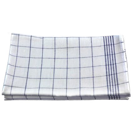 GGM Gastro (200 pcs) Tea towel made of Linen‑cotton Checked - 50x70cm - Blue checked