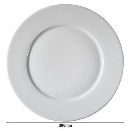 GGM Gastro (24 Cái) PERA - Đĩa Lớn Phẳng Vuông - Sứ - 300x300mm - Trắng