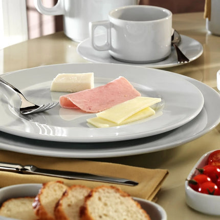 GGM Gastro (24 Cái) PERA - Đĩa Lớn Phẳng Vuông - Sứ - 300x300mm - Trắng