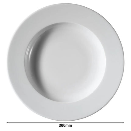 GGM Gastro (24 Cái) PERA - Đĩa Sâu Lòng - Sứ - Ø300mm - Trắng