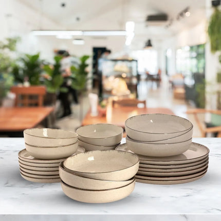 GGM Gastro (24 pcs) ANTIGO | Plate - Porcelain - Ø190mm, Ø280mm, Ø190mm, Ø150mm - White