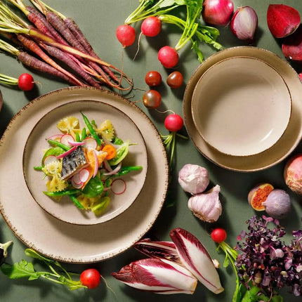 GGM Gastro (24 pcs) ANTIGO | Plate - Porcelain - Ø190mm, Ø280mm, Ø190mm, Ø150mm - White