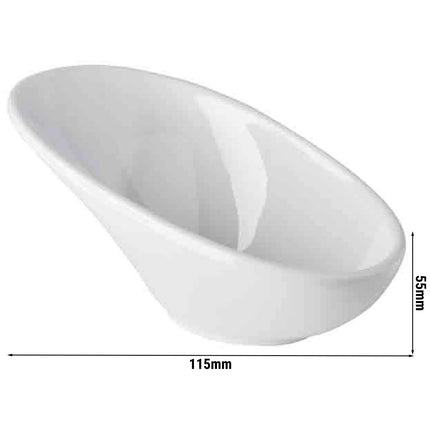 GGM Gastro (24 pcs) Bowl - MINI - Melamine - 40ml - 115x60mm - Depth: 55mm - White