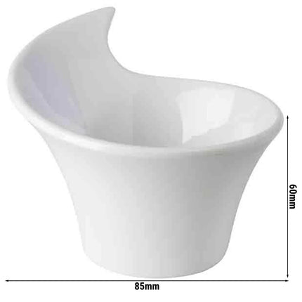 GGM Gastro (24 pcs) Bowl - MINI - Melamine - 70ml - 85x70mm - Depth: 60mm - White