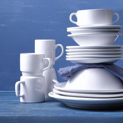 GGM Gastro (24 pcs) BUDGETLINE | Coffee Cup Mammoet - 200ml - White - with Saucer