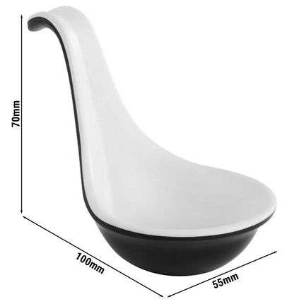 GGM Gastro (24 pcs) Canape spoon - HALFTONE - Melamine - 100mm - Black/White